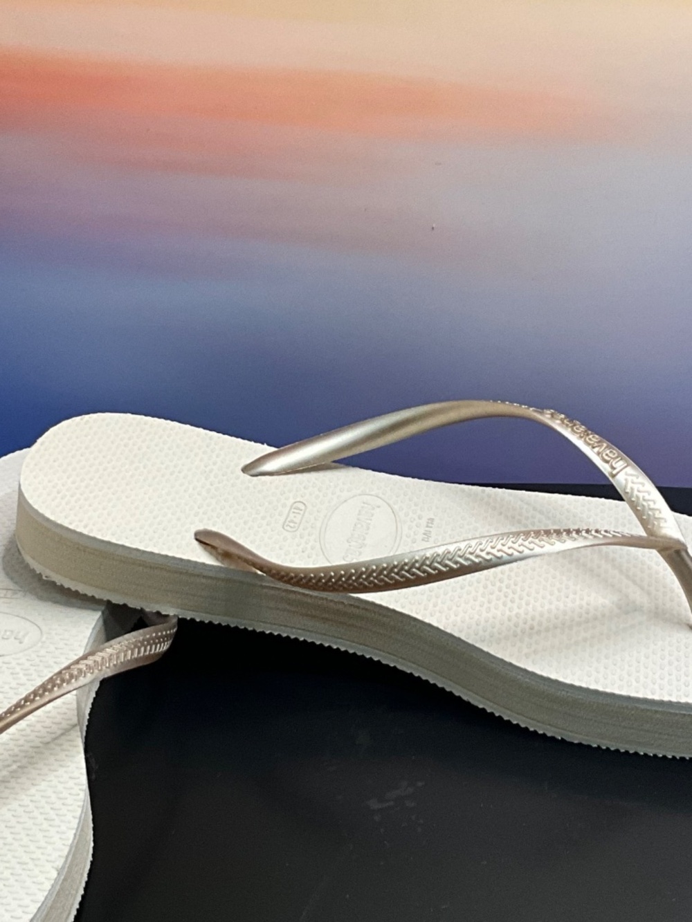 Havianas Slim Flatform Flip-Flops-Beige NWT US Women’s 10/Men’s 8.5/EU41-42 - Picture 3 of 6